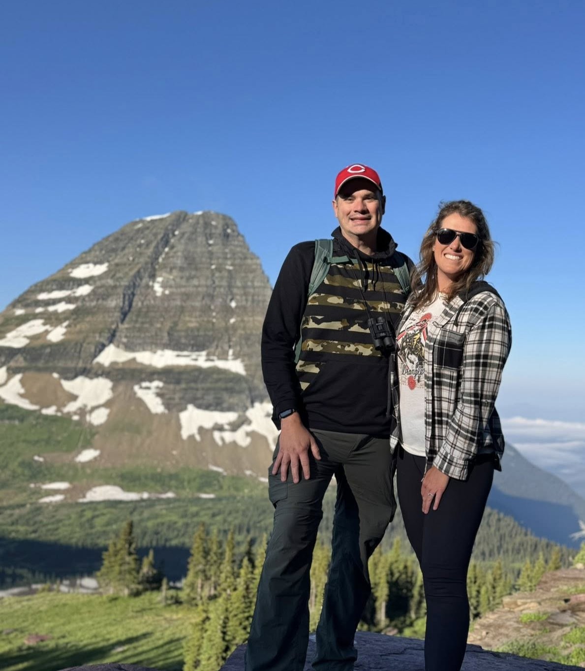 Thomas and his wife at Glacier National Park